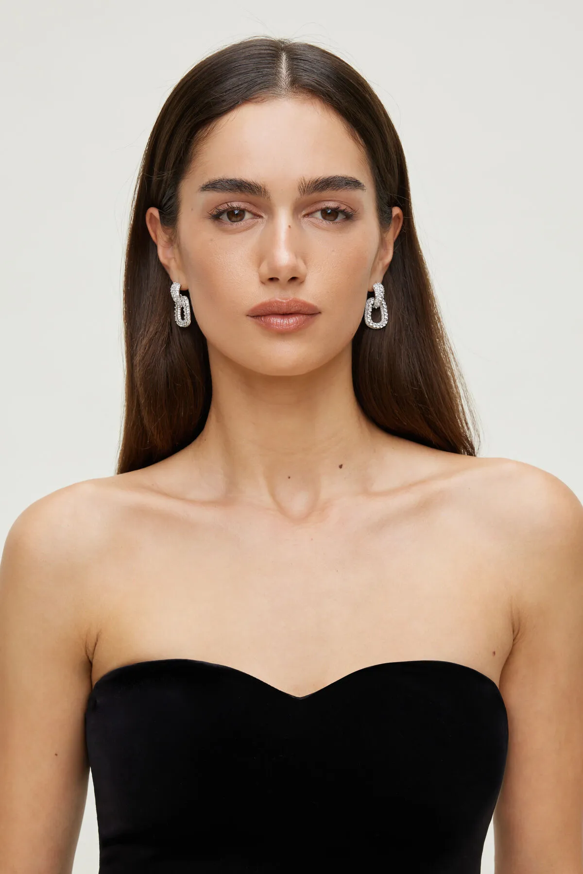 Micro Pave Door Knocker Earrings sold by Dynamite product image thumbnail 2