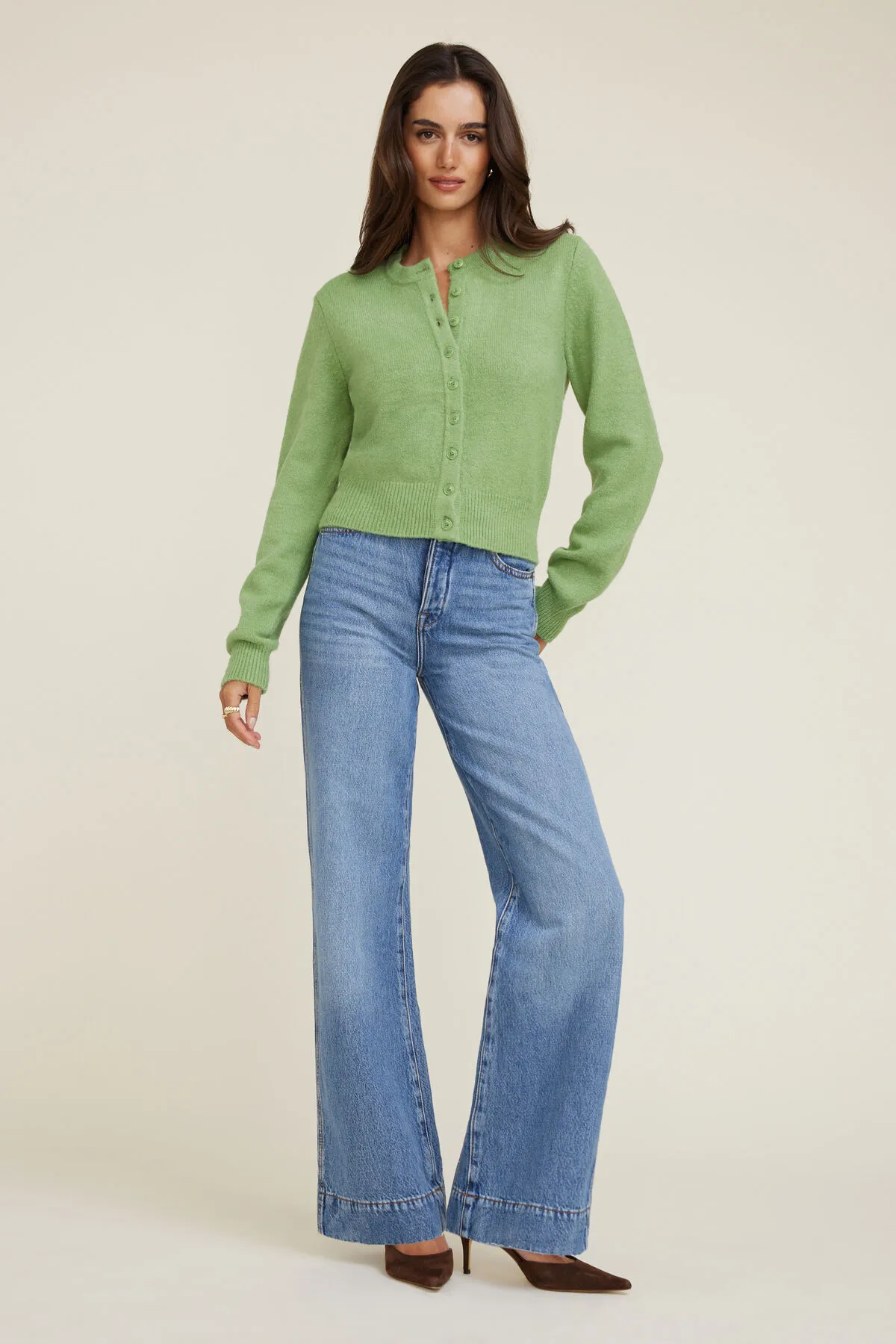 Rebecca Crewneck Cardigan sold by Dynamite