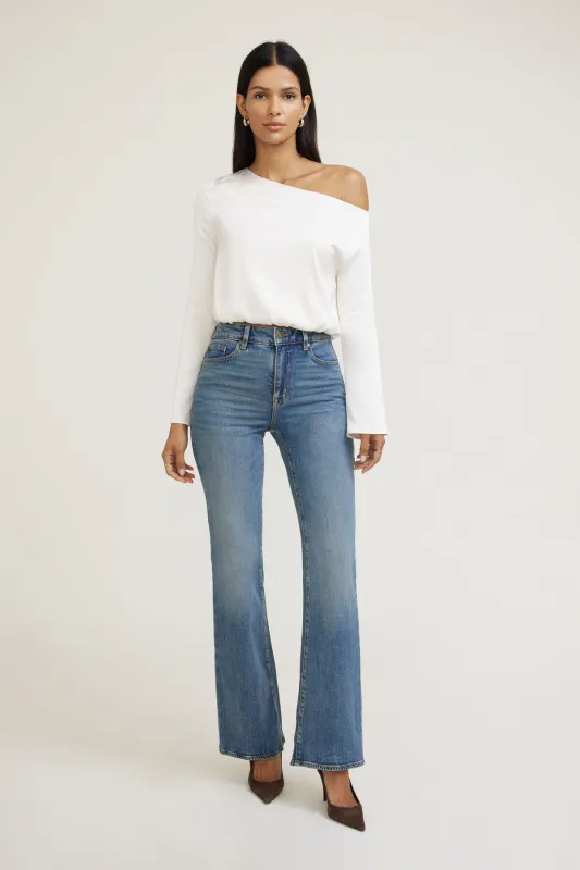 Off Shoulder Satin Blouse sold by Dynamite