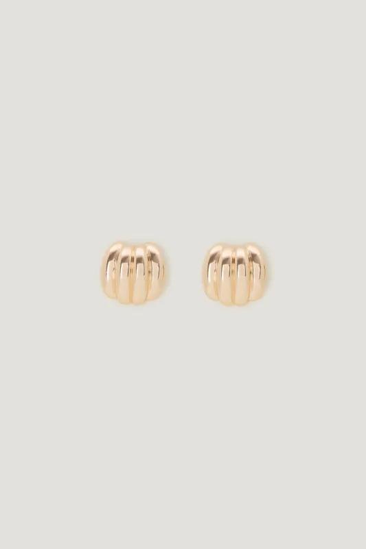 Ribbed Button Earrings sold by Dynamite