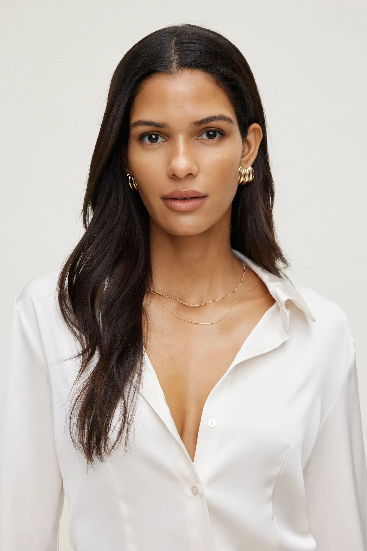 Ribbed Button Earrings sold by Dynamite product image thumbnail 2