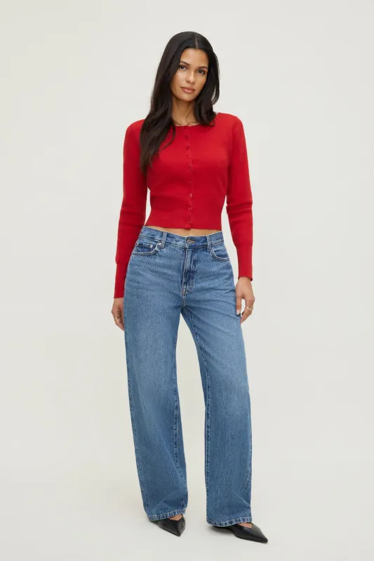 Sara Ribbed Cinch Hem Cardigan sold by Dynamite