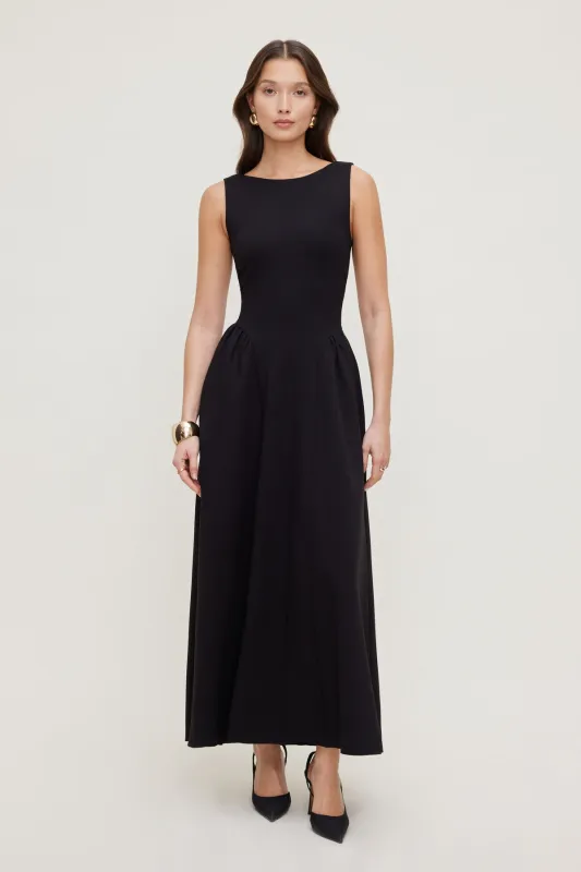 Iris Flared Ponte Maxi Dress sold by Dynamite