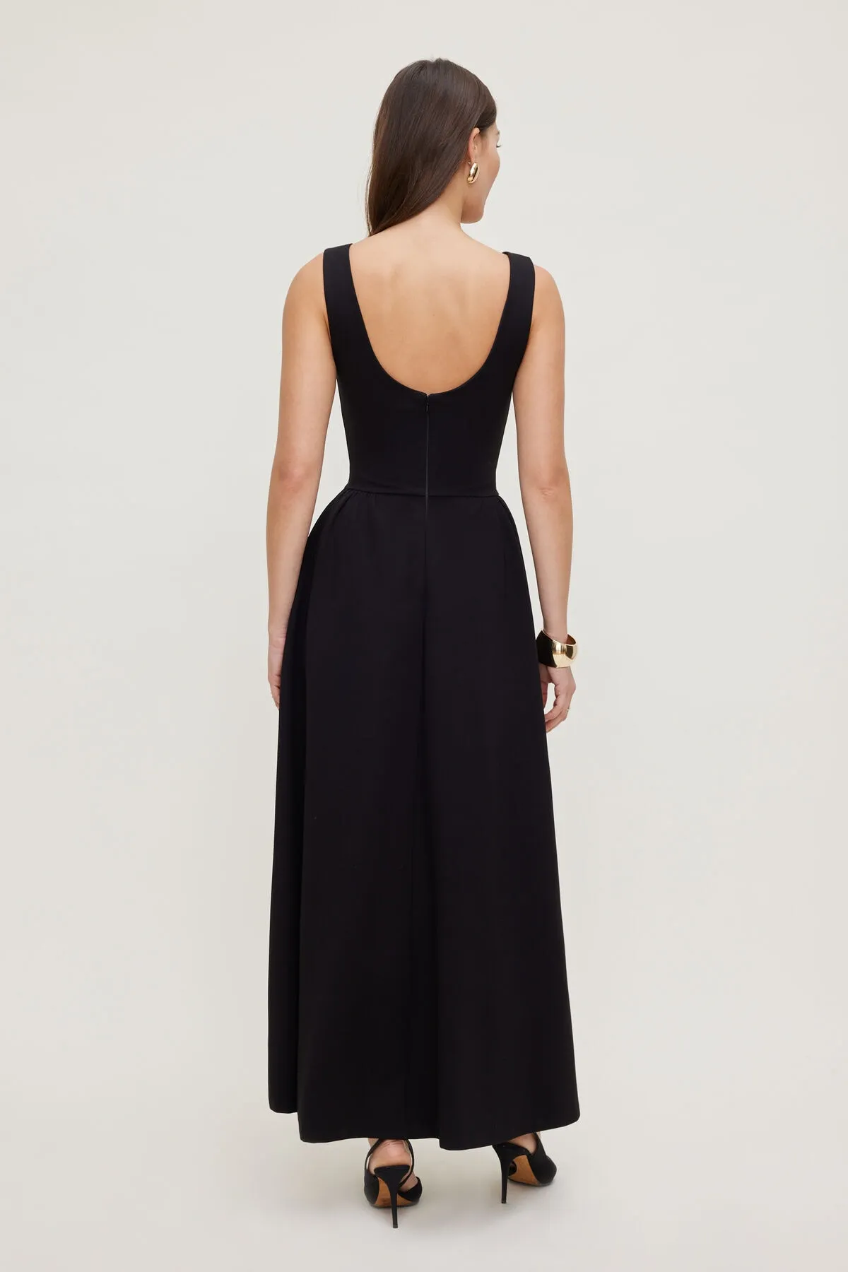 Iris Flared Ponte Maxi Dress sold by Dynamite product image thumbnail 2