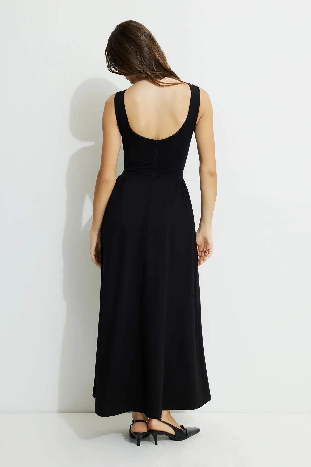 Iris Flared Ponte Maxi Dress sold by Dynamite product image thumbnail 5