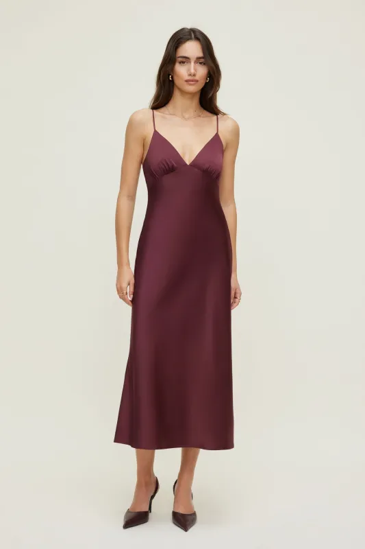 Sage Satin Maxi Dress sold by Dynamite
