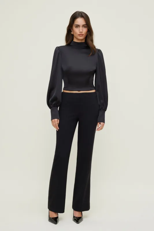 Open Back Satin Blouse sold by Dynamite