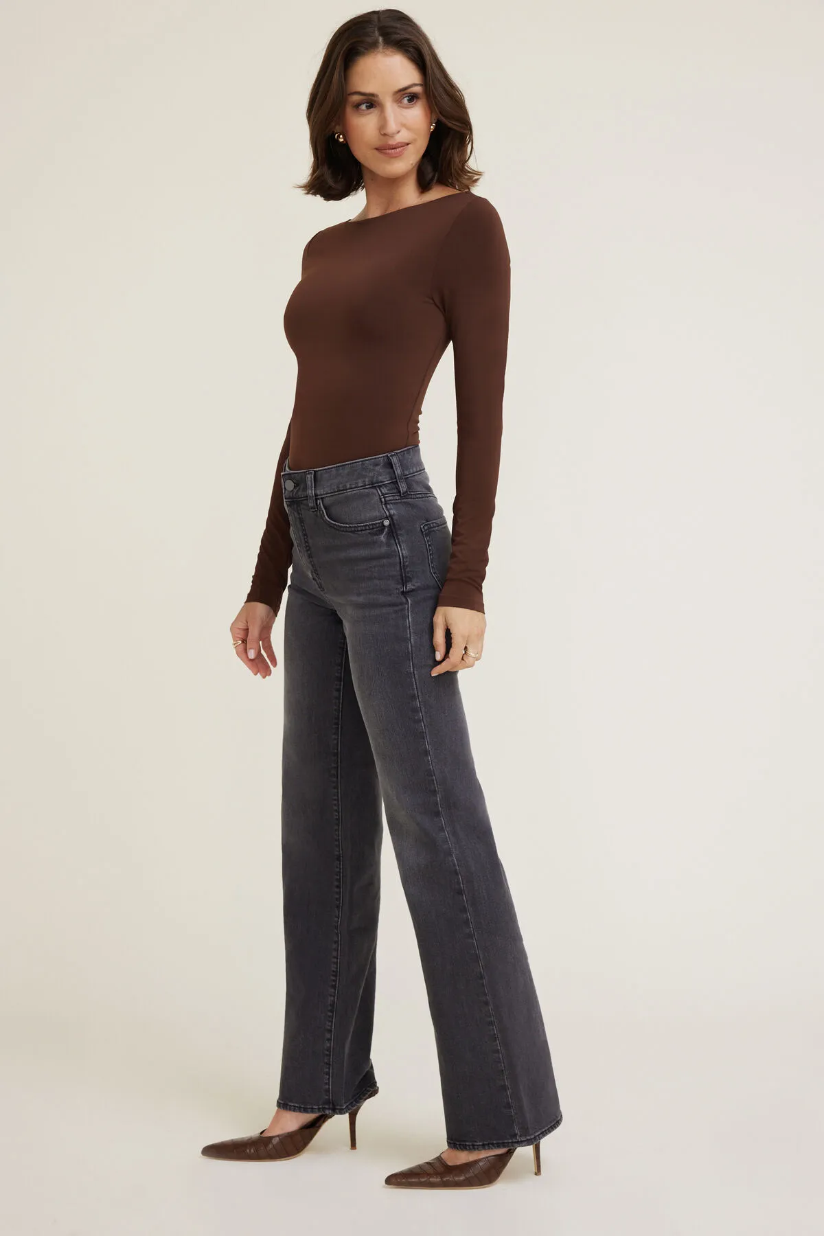 Elodie Stretch High Rise Bootcut Jeans sold by Dynamite product image thumbnail 3