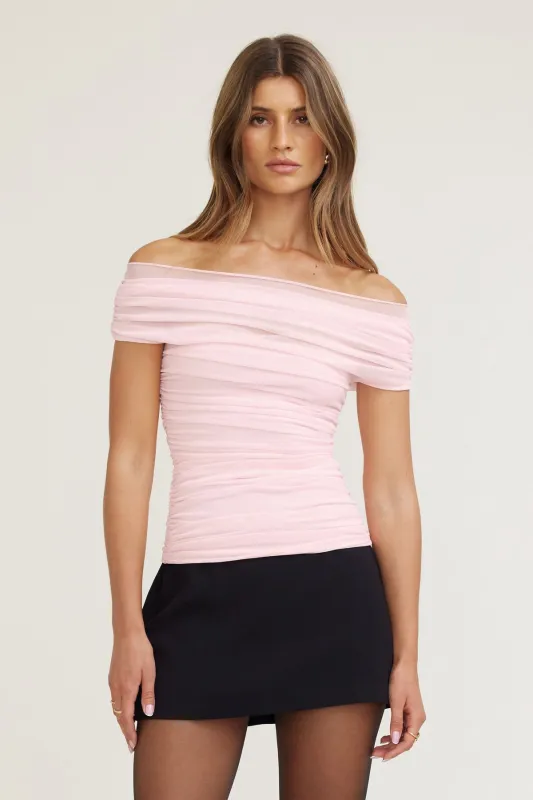 Off Shoulder Multiwear Mesh Top sold by Dynamite