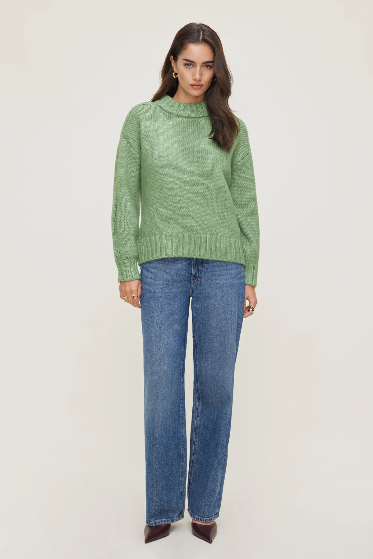 Mabel Chunky Crewneck Sweater sold by Dynamite