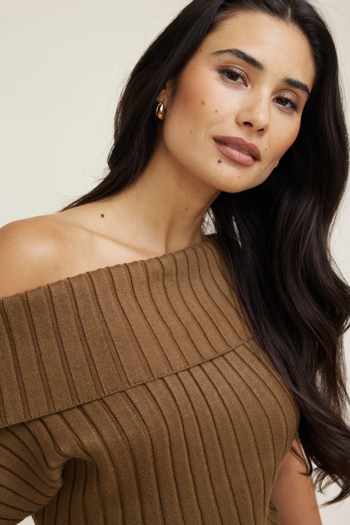Ribbed Off Shoulder Sweater sold by Dynamite product image thumbnail 3