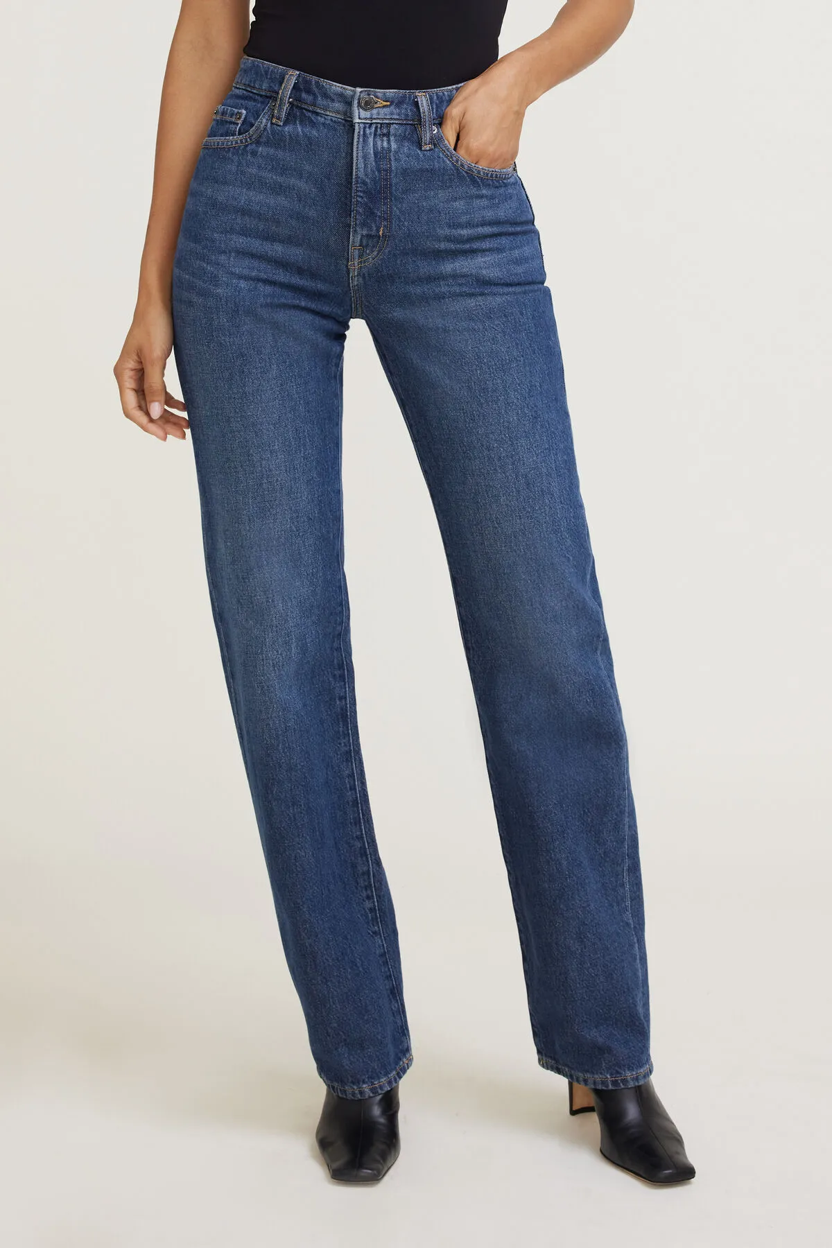 Cara High Rise Straight Leg Jeans sold by Dynamite product image thumbnail 4