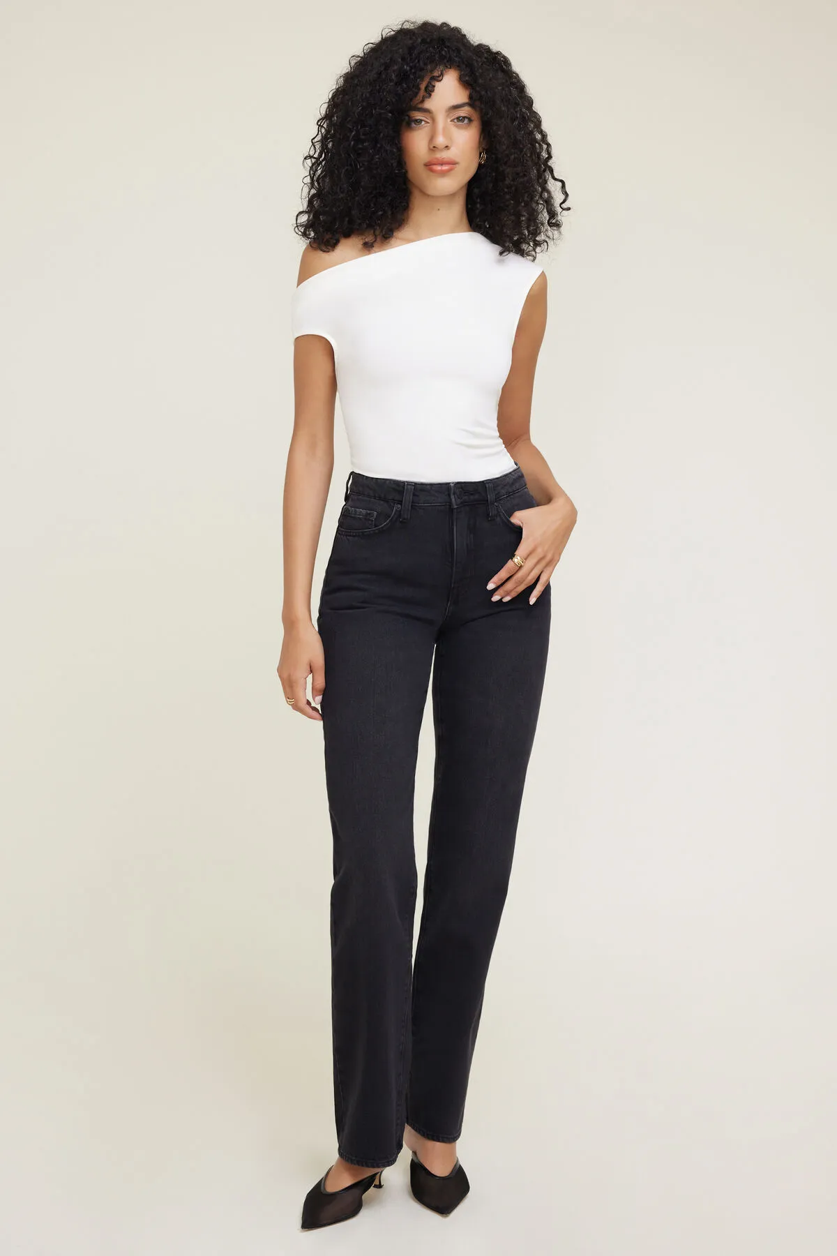Cara High Rise Straight Leg Jeans sold by Dynamite