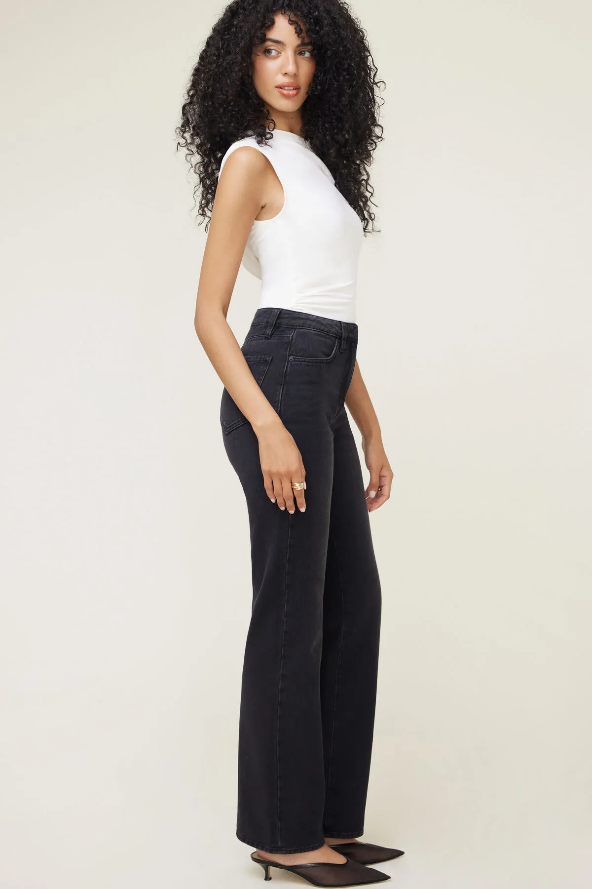 Cara High Rise Straight Leg Jeans sold by Dynamite product image thumbnail 3