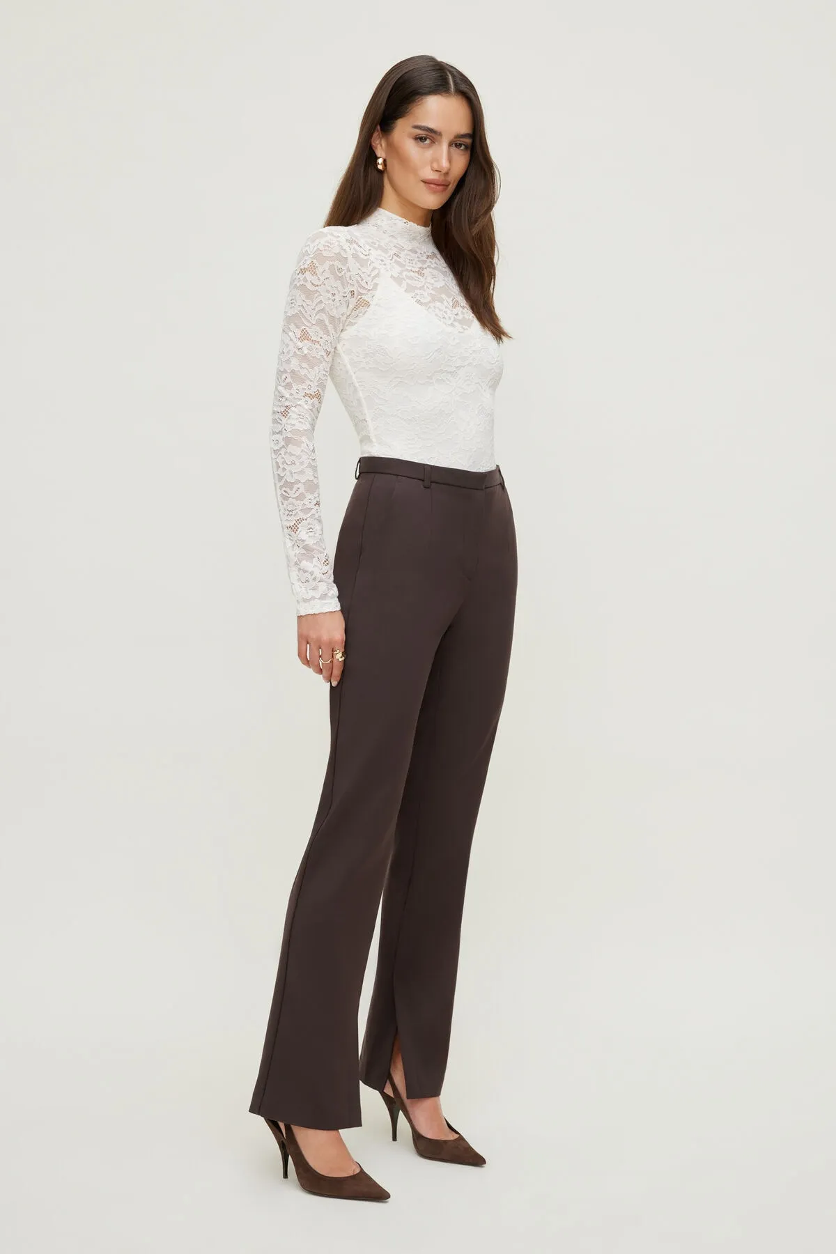 Mock Neck Lace Bodysuit sold by Dynamite product image thumbnail 3