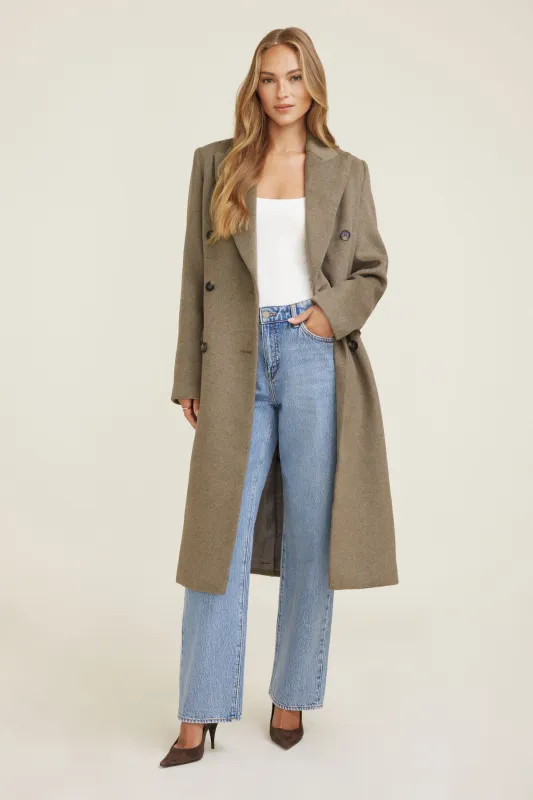 Oversized Double Breasted Wool Coat sold by Dynamite
