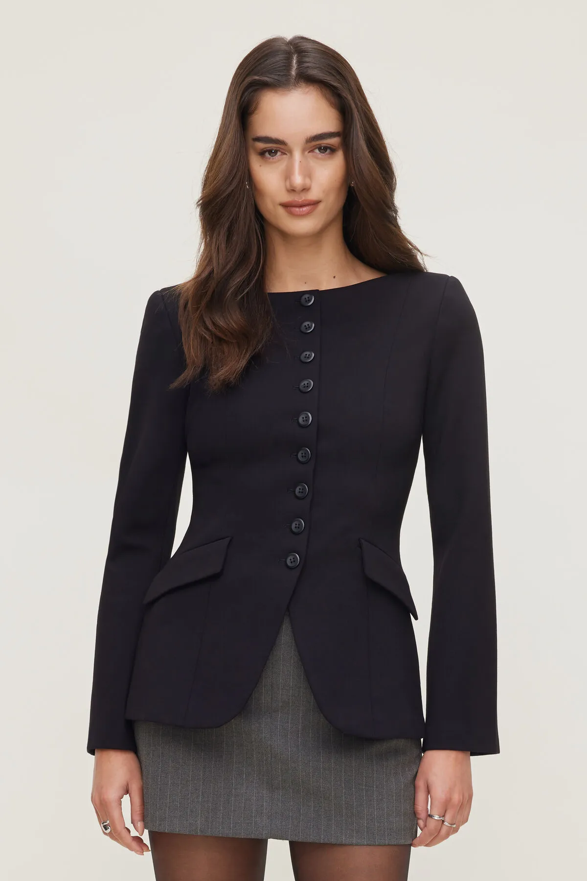 Boat Neck Ponte Blazer sold by Dynamite product image thumbnail 4
