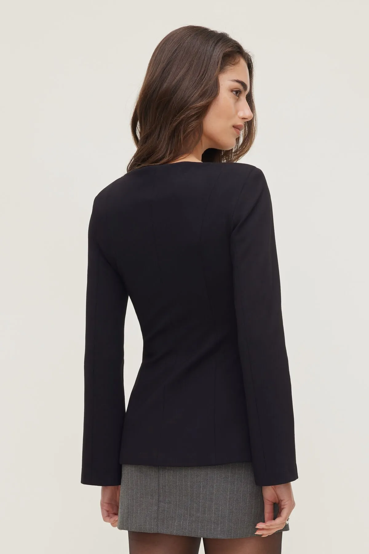 Boat Neck Ponte Blazer sold by Dynamite product image thumbnail 5