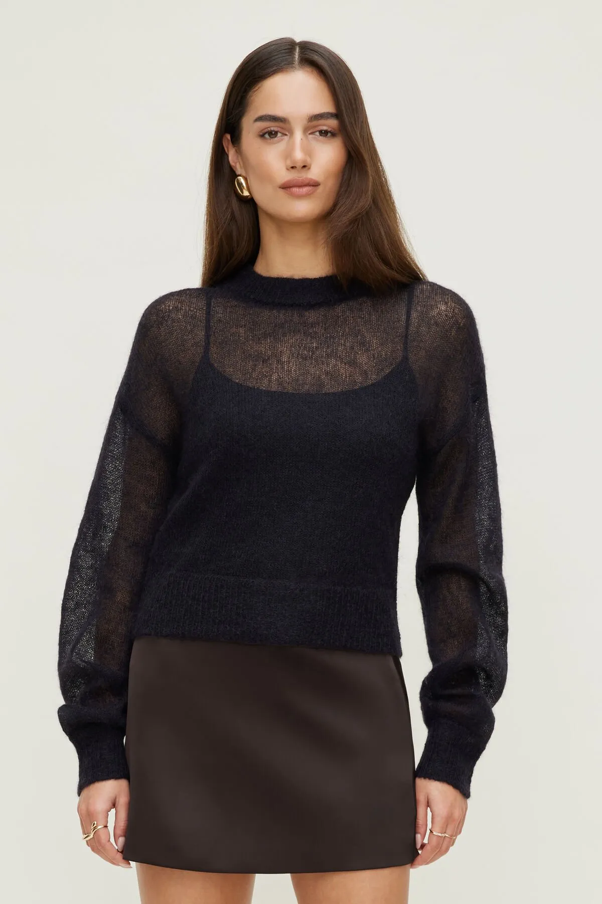 Premium Mohair Balloon Sleeve Sweater sold by Dynamite product image thumbnail 4