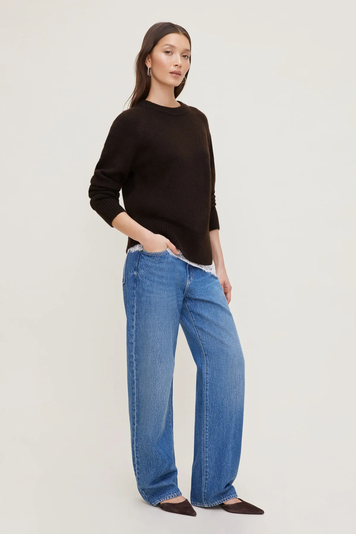 Mika Mid Rise Relaxed Straight Leg Jeans sold by Dynamite product image thumbnail 3
