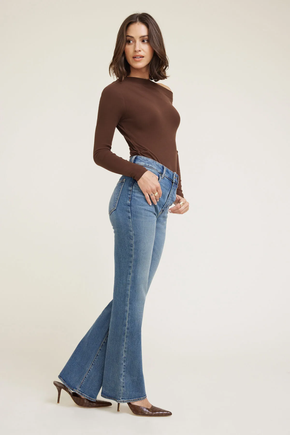 Elodie Stretch High Rise Bootcut Jeans sold by Dynamite product image thumbnail 2