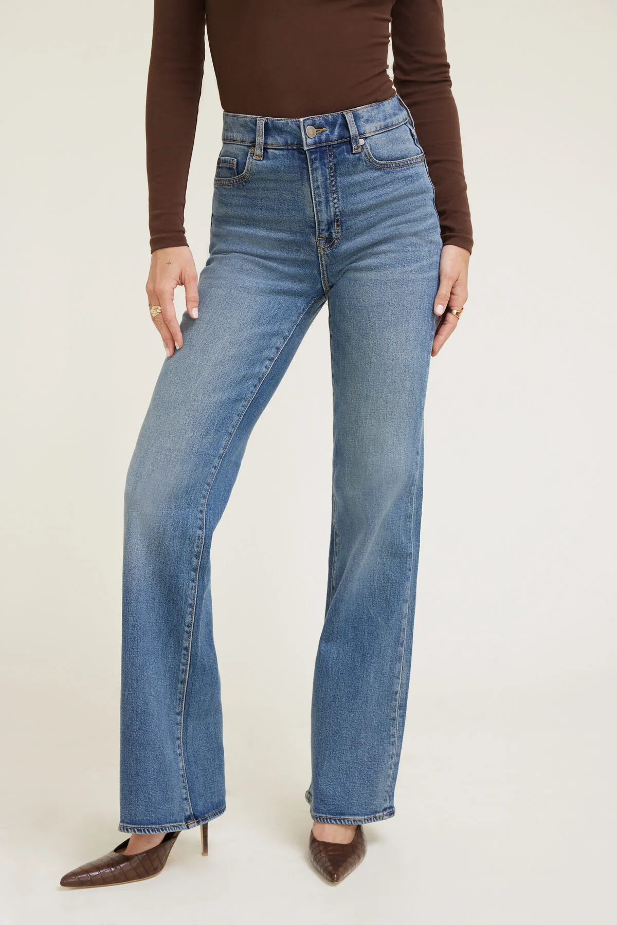 Elodie Stretch High Rise Bootcut Jeans sold by Dynamite product image thumbnail 5