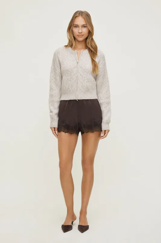 Lace Satin Shorts sold by Dynamite