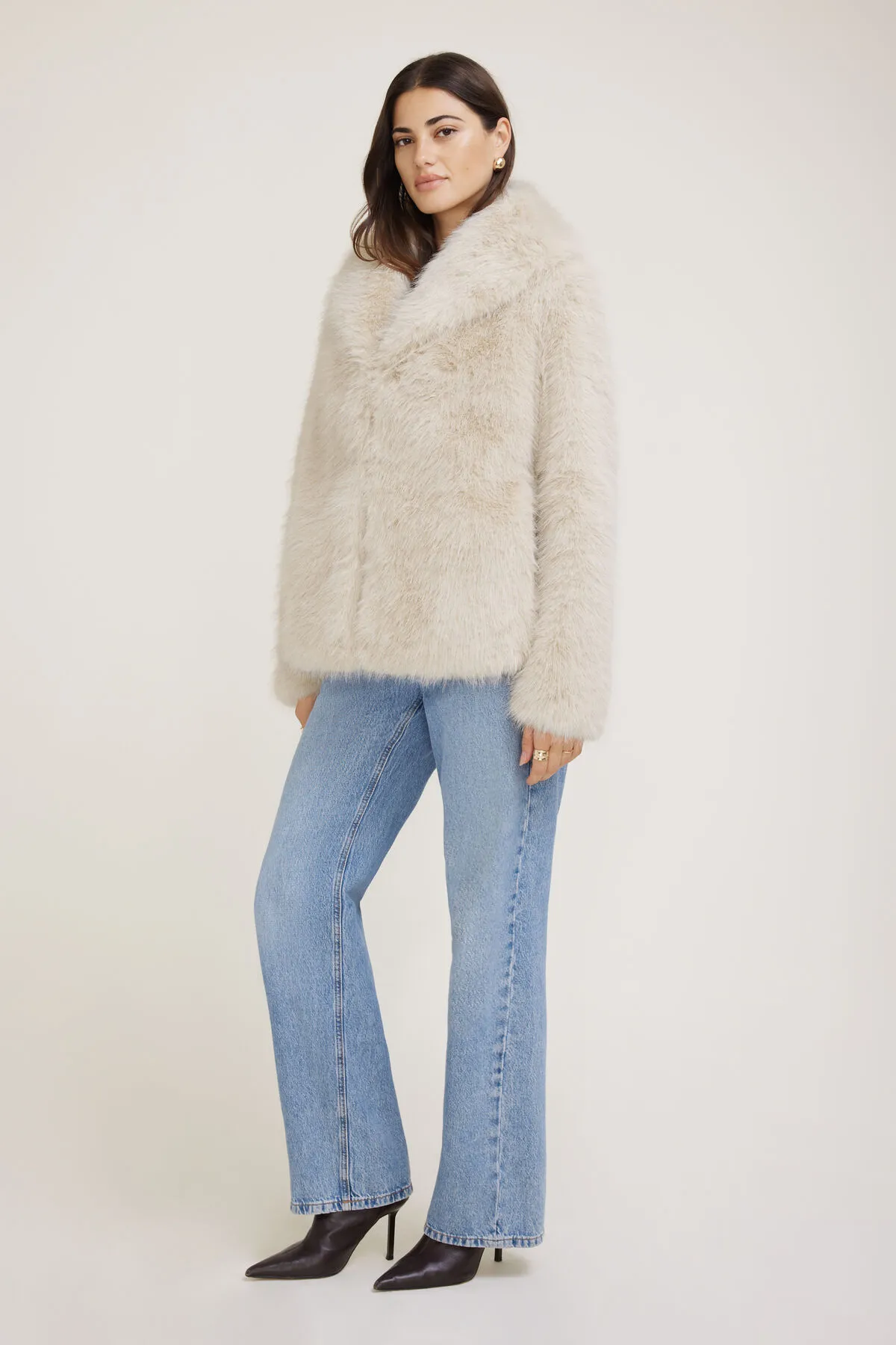 Midi Faux Fur Jacket sold by Dynamite product image thumbnail 3