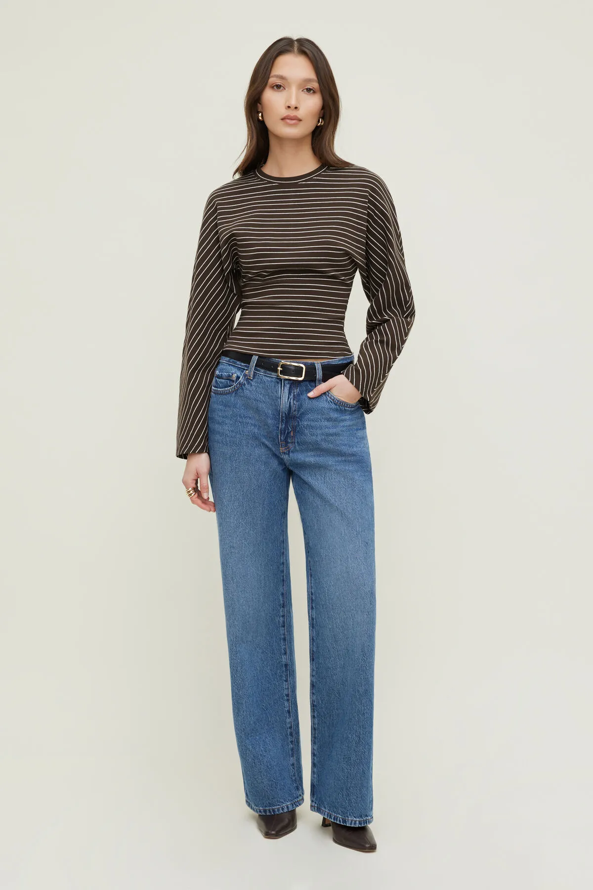 Striped Dolman Heavy Cotton Top sold by Dynamite