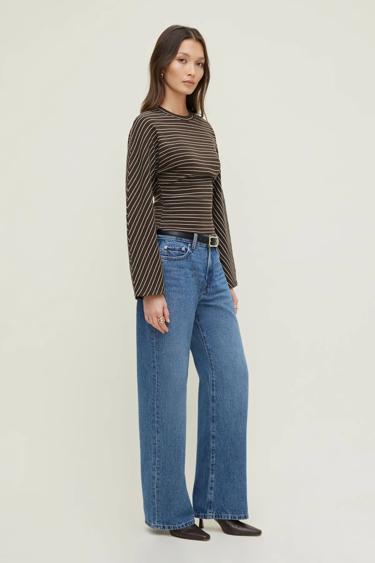 Striped Dolman Heavy Cotton Top sold by Dynamite product image thumbnail 3