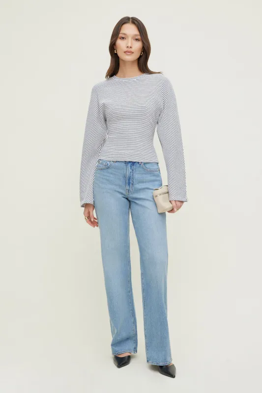 Striped Dolman Heavy Cotton Top sold by Dynamite