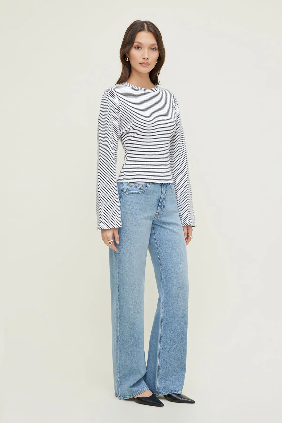 Striped Dolman Heavy Cotton Top. sold by Dynamite product image thumbnail 3