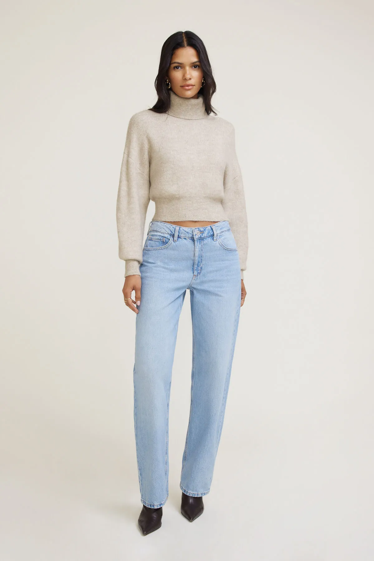 Mika Mid Rise Relaxed Straight Leg Jeans sold by Dynamite