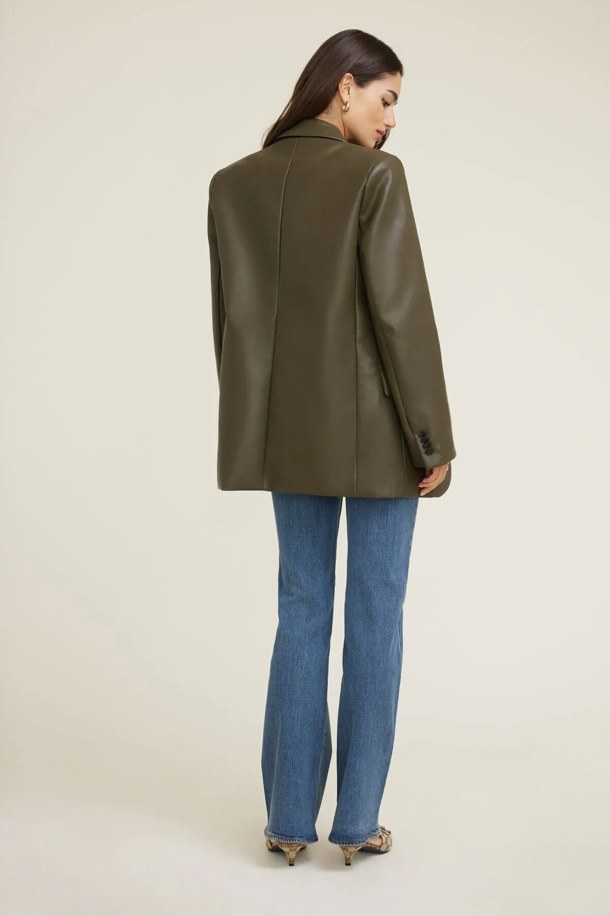 Oversized Faux Leather Blazer sold by Dynamite product image thumbnail 2