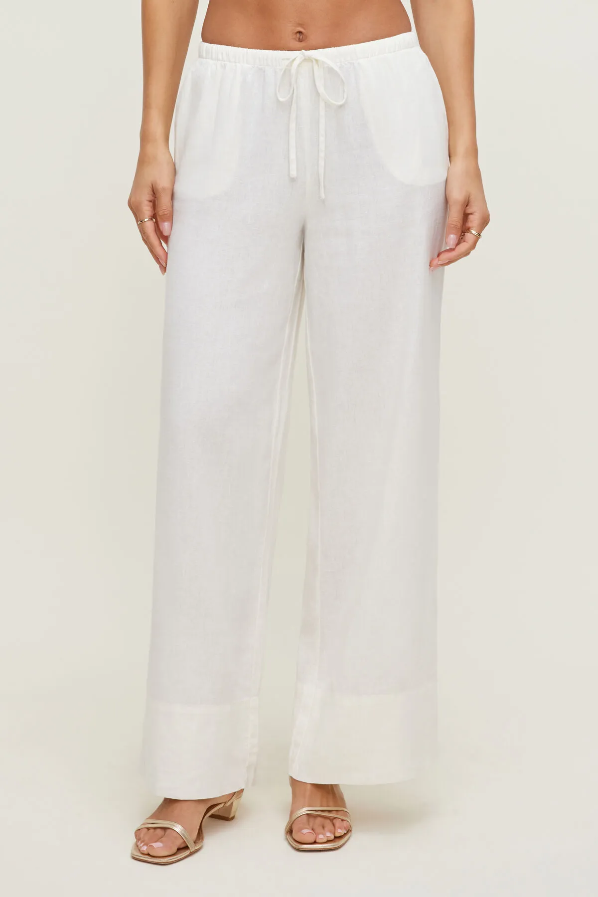 Leo Linen Wide Leg Pants sold by Dynamite product image thumbnail 4