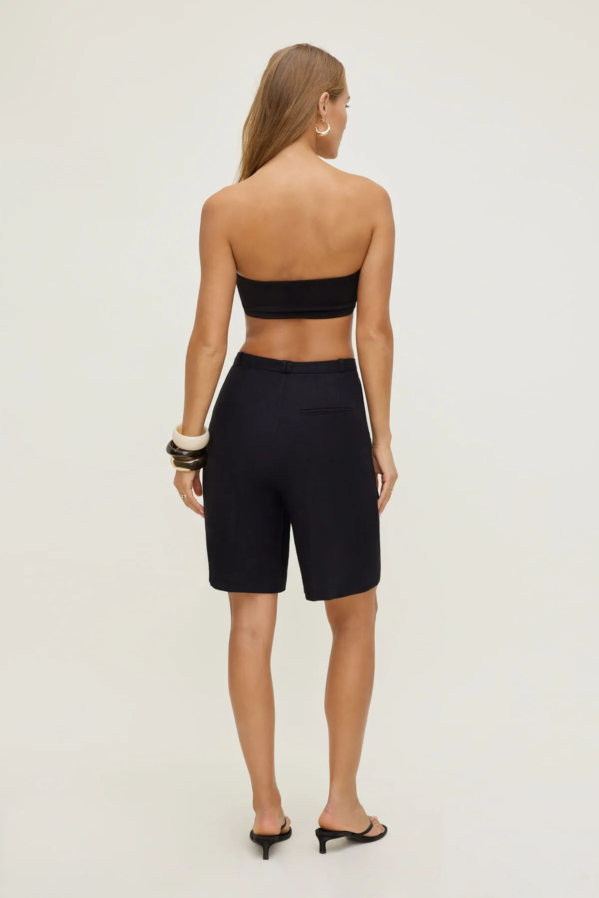 Linen Long Pleated Shorts sold by Dynamite product image thumbnail 2