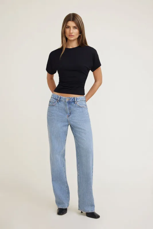 Andrea Shirred Jersey T Shirt sold by Dynamite