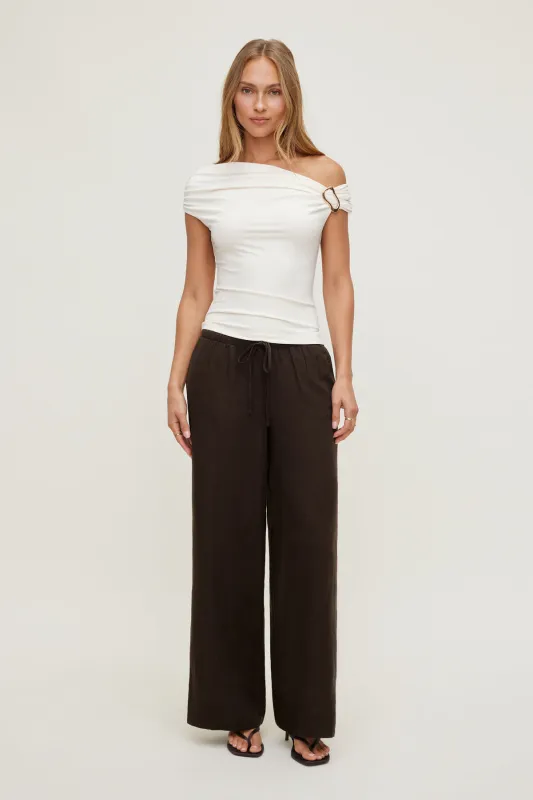 Leo Linen Wide Leg Pants sold by Dynamite
