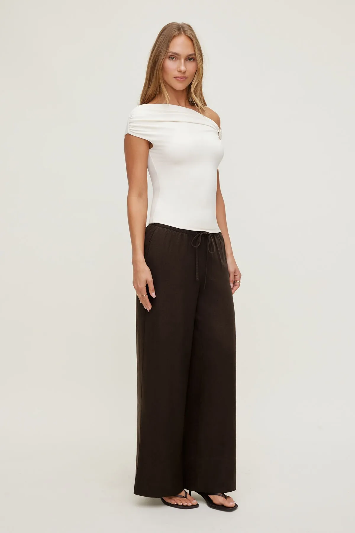 Leo Linen Wide Leg Pants sold by Dynamite product image thumbnail 3