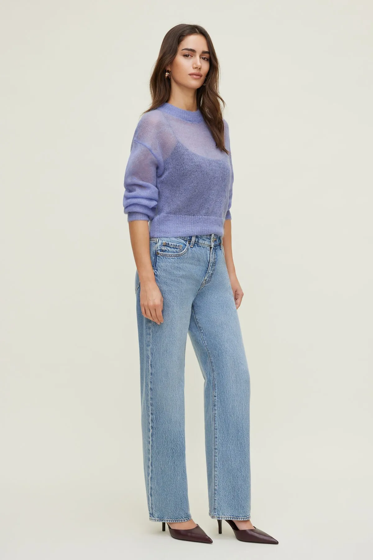 Premium Mohair Balloon Sleeve Sweater sold by Dynamite product image thumbnail 3