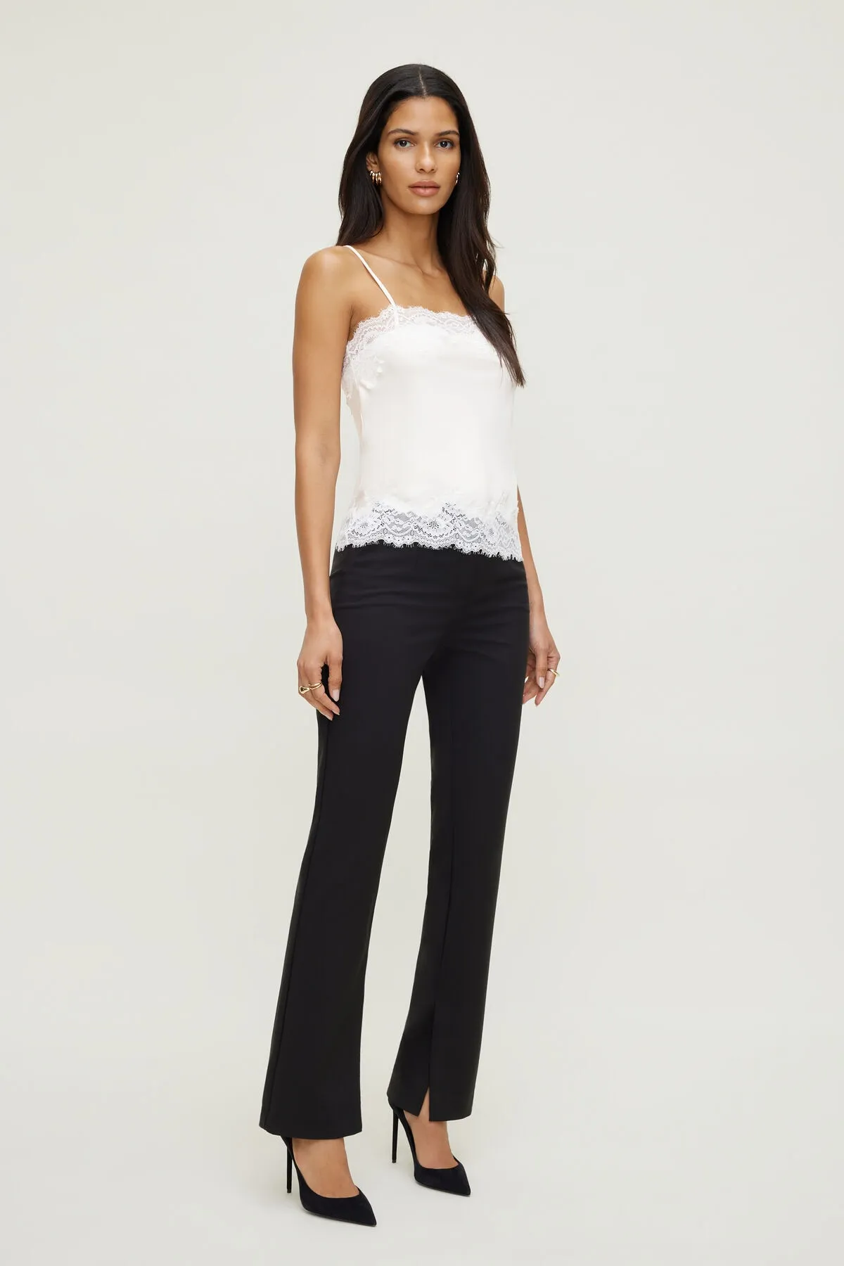 Lace Trim Satin Cami Top sold by Dynamite product image thumbnail 3