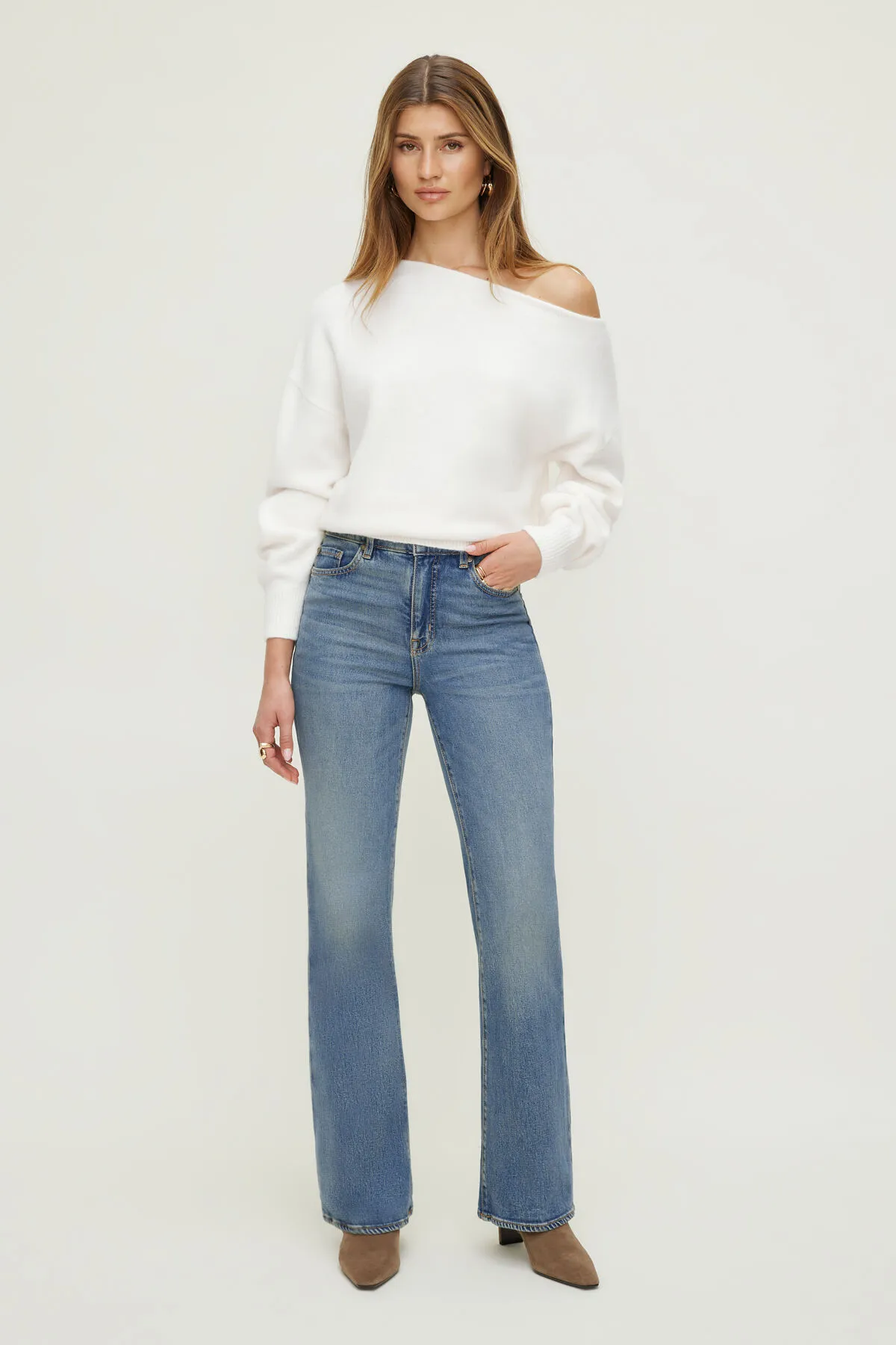 Lola Off Shoulder Sweater sold by Dynamite