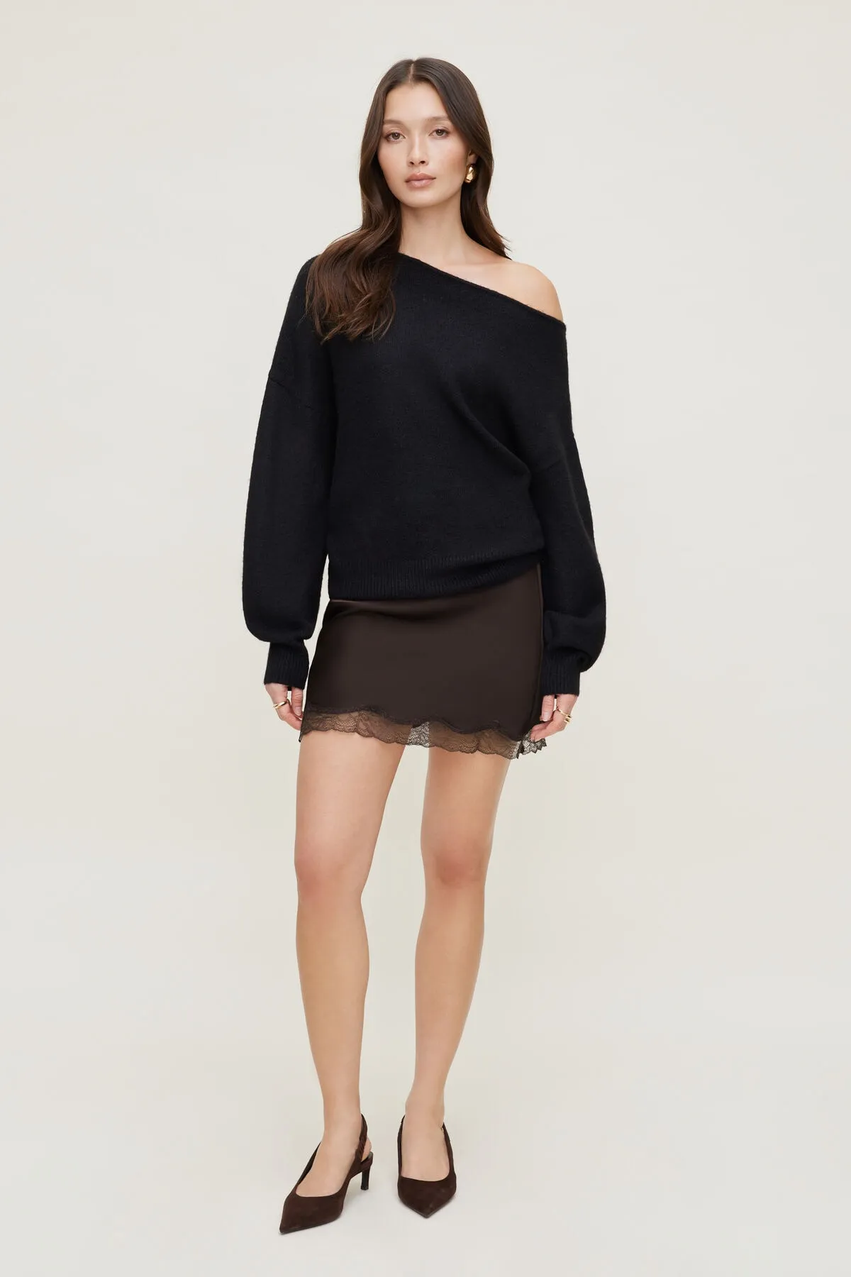 Lola Off Shoulder Sweater sold by Dynamite