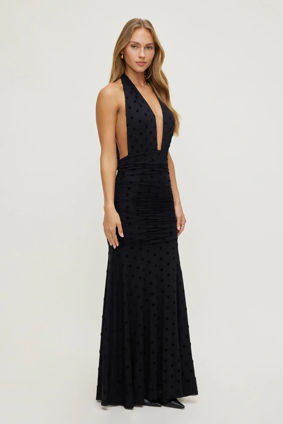 Polka Dot Mesh Maxi Dress sold by Dynamite product image thumbnail 3