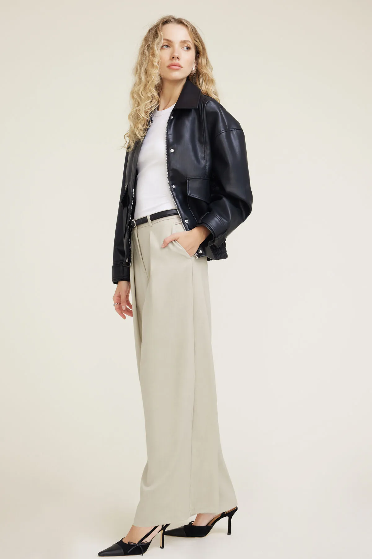 Pleated Wide Leg Pants sold by Dynamite product image thumbnail 3