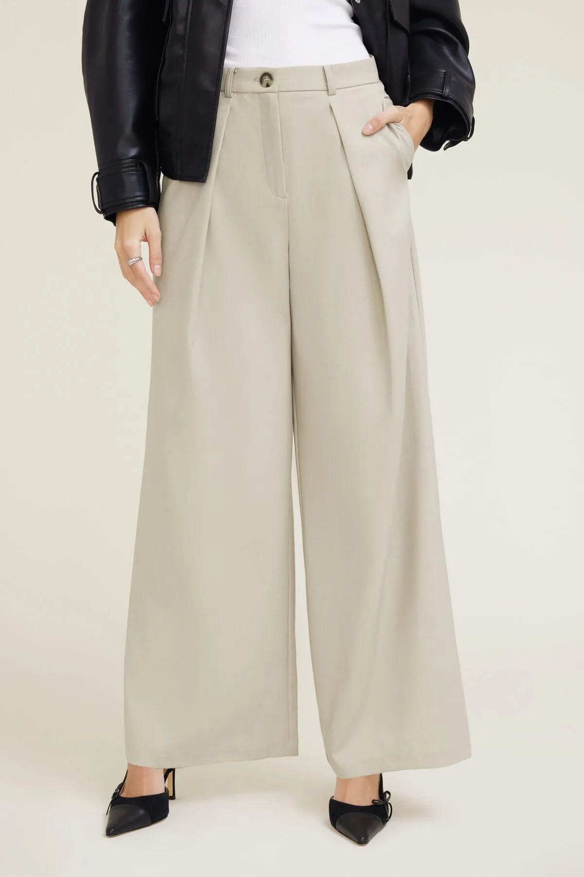 Pleated Wide Leg Pants sold by Dynamite product image thumbnail 4