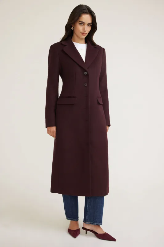 Cinched Wool Coat sold by Dynamite
