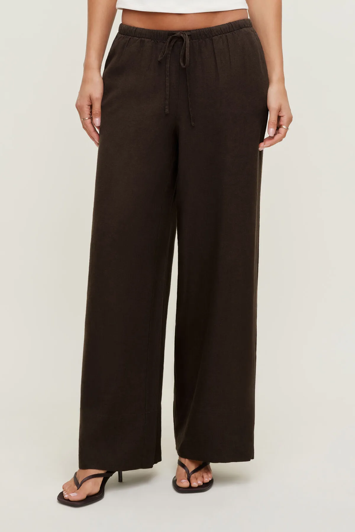 Leo Linen Wide Leg Pants sold by Dynamite product image thumbnail 4