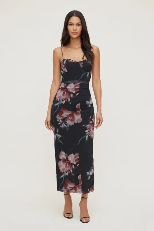 Floral Mesh Maxi Dress sold by Dynamite