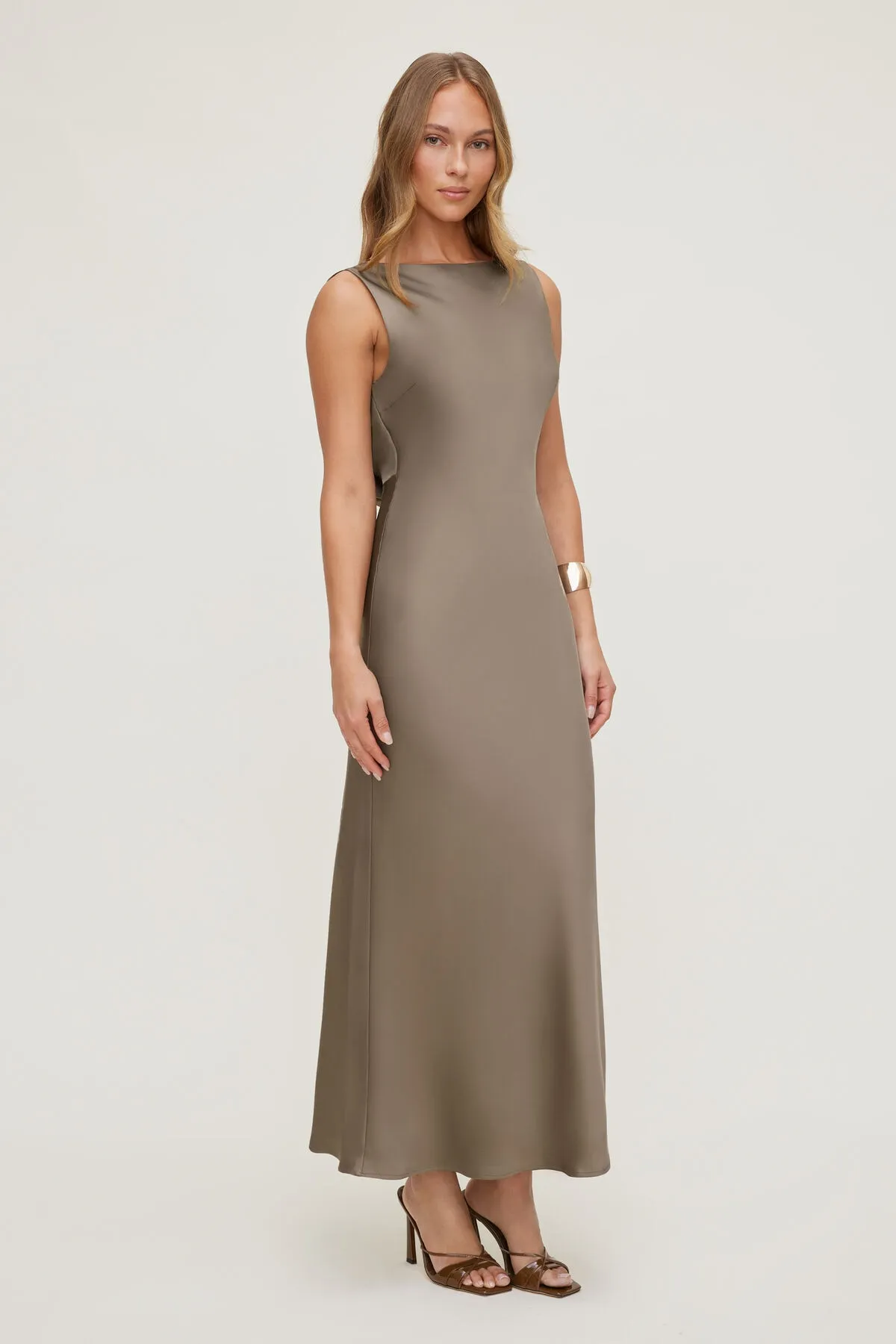Nora Satin Maxi Slip Dress sold by Dynamite product image thumbnail 3